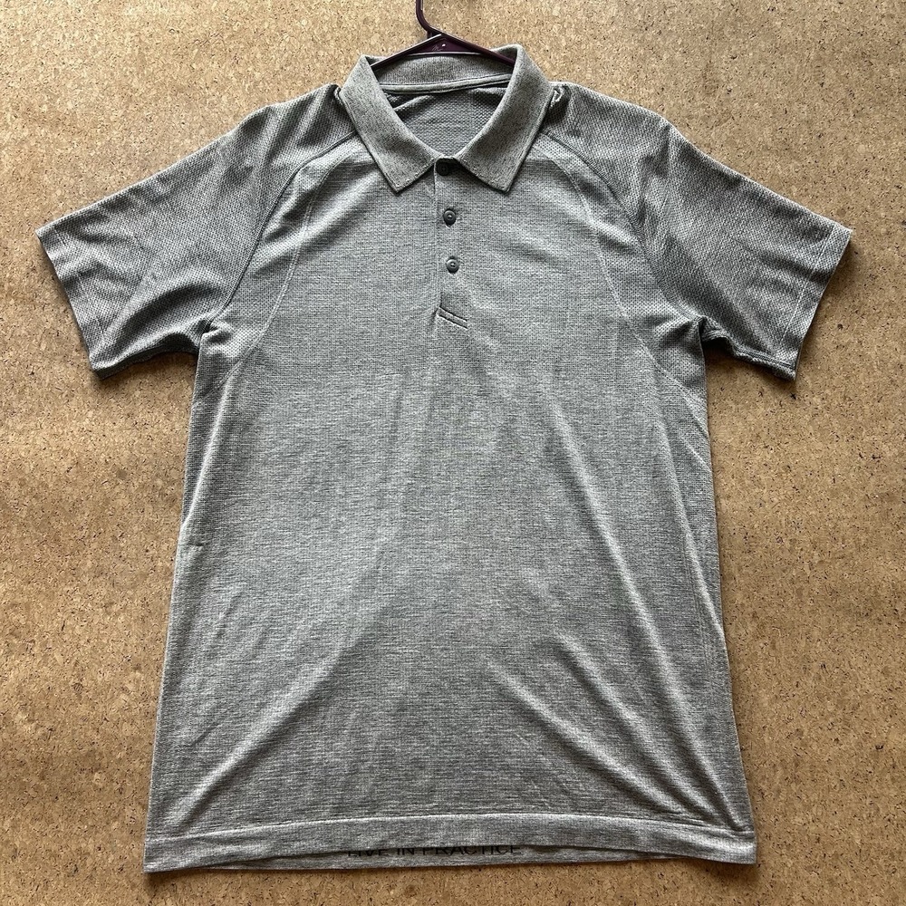 Lululemon Men's Med 'Live In Practice' Golf Performance Polo Stretch Vent Tech